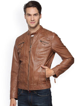 Load image into Gallery viewer, Teakwood Men's Tan Leather Jackets