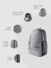 Load image into Gallery viewer, Teakwood Unisex Backpack with 15 inch Laptop Compartment & Water Resistance