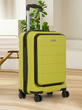 Load image into Gallery viewer, Teakwood Smart Cabin Trolley Suitcase with Front Laptop Compartment, TSA Lock, 360° Silent Dual Spinner Wheels, Scratch-Resistant & Water-Resistant Hard Shell Luggage for Business & Leisure Travel
