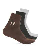 Load image into Gallery viewer, Teakwood Leathers Men's Pack Of 3 Cotton Above Ankle Length Socks