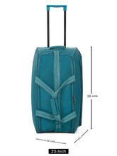 Load image into Gallery viewer, Teal Printed Large Duffle Trolley Bag