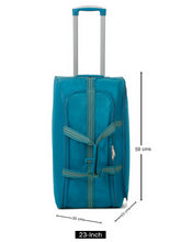 Load image into Gallery viewer, Teal Printed Large Duffel Trolley Bag