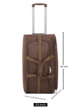 Load image into Gallery viewer, Brown Printed Large Duffel Trolley Bag