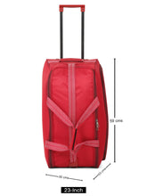 Load image into Gallery viewer, Red Printed Large Duffel Trolley Bag