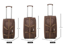 Load image into Gallery viewer, Brown Printed Large Duffel Trolley Bag