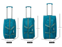 Load image into Gallery viewer, Teal Printed Large Duffel Trolley Bag