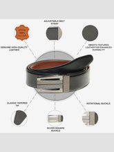 Load image into Gallery viewer, Men Black & Brown Solid Reversible Leather Belt