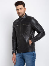 Load image into Gallery viewer, Teakwood Leathers Men's 100% Genuine Black Leather Jacket