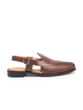 Load image into Gallery viewer, Teakwood Men Brown Solid Peshawari Mules