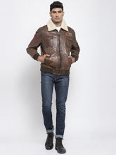 Load image into Gallery viewer, Teakwood Leathers Brown Genuine Leather Jacket