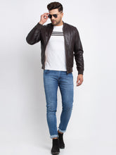 Load image into Gallery viewer, Teakwood Leathers Men's 100% Genuine Brown Leather Jacket