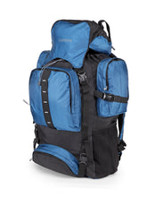 Load image into Gallery viewer, Teakwood Leathers Unisex petrol & Black Colourblocked Rucksack