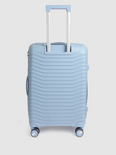Load image into Gallery viewer, Silver Bar Textured 360 Degree Rotation Hard Sized Trolley Bag