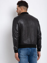 Load image into Gallery viewer, Teakwood Leathers Men's 100% Genuine Black Leather Jacket