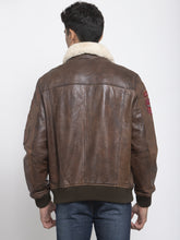 Load image into Gallery viewer, Teakwood Leathers Brown Genuine Leather Jacket
