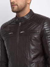 Load image into Gallery viewer, Teakwood Leathers Men's 100% Genuine Brown Leather Jacket