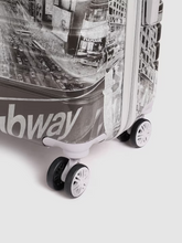 Load image into Gallery viewer, Subway Print 360 Degree Rotation Hard-Sided Cabin-Sized Trolley Bag