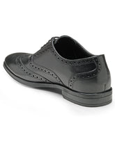 Load image into Gallery viewer, Teakwood Leather Men's Black Oxford/Brogue Shoes