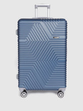 Load image into Gallery viewer, Blue-Toned Textured Hard-Sided Trolley Suitcase