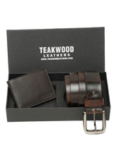 Load image into Gallery viewer, Teakwood Genuine Leather Combo Gift Set