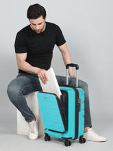 Load image into Gallery viewer, Teakwood Smart Cabin Trolley Suitcase with Front Laptop Compartment, TSA Lock, 360° Silent Dual Spinner Wheels, Scratch-Resistant & Water-Resistant Hard Shell Luggage for Business & Leisure Travel