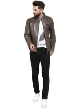 Load image into Gallery viewer, Teakwood Leathers Brown Men's 100% Genuine Leather Jacket