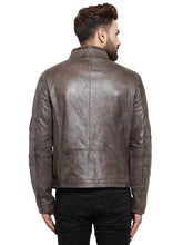 Load image into Gallery viewer, Teakwood Leathers Brown Men's 100% Genuine Leather Jacket