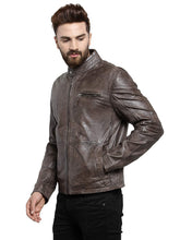 Load image into Gallery viewer, Teakwood Leathers Brown Men's 100% Genuine Leather Jacket