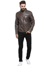 Load image into Gallery viewer, Teakwood Leathers Brown Men's 100% Genuine Leather Jacket