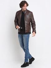 Load image into Gallery viewer, Teakwood Leathers Brown Men's 100% Genuine Leather Jacket