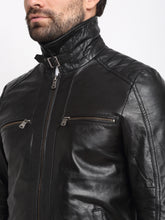 Load image into Gallery viewer, Teakwood Leathers Black Men's 100% Genuine Leather Jacket