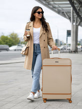 Load image into Gallery viewer, Teakwood Large Hard Shell Travel Trolley Luggage with 360° Dual Spinner Wheels, Unbreakable Scratch-Resistant Body, Side Combination Lock, Heavy-Duty Zippers, Mesh Organizer & Elastic Cross Straps