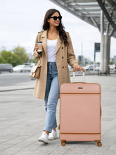 Load image into Gallery viewer, Teakwood Large Hard Shell Travel Trolley Luggage with 360° Dual Spinner Wheels, Unbreakable Scratch-Resistant Body, Side Combination Lock, Heavy-Duty Zippers, Mesh Organizer & Elastic Cross Straps