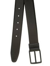 Load image into Gallery viewer, Teakwood Men's Premium Genuine Leather 2-in-1 Reversible Belt | Black & Brown Pebble Grain Leather Finish | Matte Black Vector Pin Buckle | Adjustable 35 mm Dress Belt for Formal, Casual, Office & Business Wear