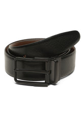Load image into Gallery viewer, Teakwood Men's Premium Genuine Leather 2-in-1 Reversible Belt | Black & Brown Natural Grain Leather Finish /Matte black Classic Angular Pin Buckle | Adjustable 35 mm Dress Belt for Formal, Casual, Office & Business Wear