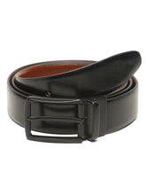 Load image into Gallery viewer, Teakwood Men's Premium Genuine Leather 2-in-1 Reversible Belt | Black & Brown Fine Leather Finish | Matte Black Vector Pin Buckle | Adjustable 35 mm Dress Belt for Formal, Casual, Office & Business Wear
