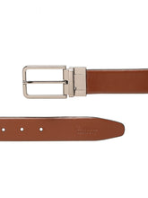 Load image into Gallery viewer, Teakwood Men's Premium Genuine Leather 2-in-1 Reversible Belt | Black & Brown Natural Grain Leather Finish | Nickel Black Slim Frame Pin Buckle | Adjustable 35 mm Dress Belt for Formal, Casual, Office & Business Wear