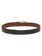 Load image into Gallery viewer, Teakwood Men's Premium Genuine Leather 2-in-1 Reversible Belt | Black & Brown Crosshatch Textured Finish | Nickle Black Linear Pin Buckle | Adjustable 35 mm Dress Belt for Formal, Casual, Office & Business Wear