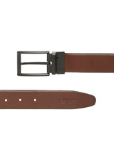 Load image into Gallery viewer, Teakwood Men's Premium Genuine Leather 2-in-1 Reversible Belt | Black & Brown Fine Leather Finish |Silver Rounded Rectangular Pin Buckle | Adjustable 35 mm Dress Belt for Formal, Casual, Office & Business Wear