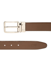 Load image into Gallery viewer, Teakwood Men's Premium Genuine Leather 2-in-1 Reversible Belt | Black & Brown Fine Leather Finish | Silver Rectangular Pin Buckle | Adjustable 35 mm Dress Belt for Formal, Casual, Office & Business Wear