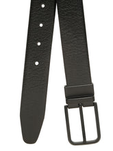 Load image into Gallery viewer, Teakwood Men's Premium Genuine Leather 2-in-1 Reversible Belt | Black & Brown Pebble Grain Leather Finish | Matte Black Radius Pin Buckle | Adjustable 35 mm Dress Belt for Formal, Casual, Office & Business Wear