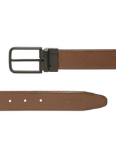 Load image into Gallery viewer, Teakwood Men's Premium Genuine Leather 2-in-1 Reversible Belt | Black & Brown Pebble Grain Leather Finish | Matte Black Radius Pin Buckle | Adjustable 35 mm Dress Belt for Formal, Casual, Office & Business Wear