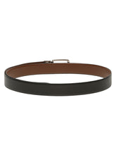 Load image into Gallery viewer, Teakwood Men's Premium Genuine Leather 2-in-1 Reversible Belt | Black & Brown Crosshatch Textured Finish | Nickle Black Contour Pin Buckle | Adjustable 35 mm Dress Belt for Formal, Casual, Office & Business Wear