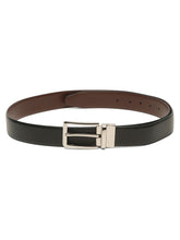 Load image into Gallery viewer, Teakwood Men's Premium Genuine Leather 2-in-1 Reversible Belt | Black & Brown Natural Grain Leather Finish |Silver Linear Pin Buckle | Adjustable 35 mm Dress Belt for Formal, Casual, Office & Business Wear