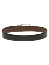 Load image into Gallery viewer, Teakwood Men's Premium Genuine Leather 2-in-1 Reversible Belt | Black & Brown Natural Grain Leather Finish |Silver Classic Tapered Pin Buckle | Adjustable 35 mm Dress Belt for Formal, Casual, Office & Business Wear
