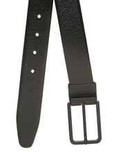 Load image into Gallery viewer, Teakwood Men's Premium Genuine Leather 2-in-1 Reversible Belt | Black & Brown Natural Grain Leather Finish | Matte Black Slim Frame Pin Buckle | Adjustable 35 mm Dress Belt for Formal, Casual, Office & Business Wear