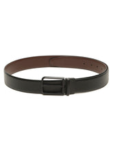 Load image into Gallery viewer, Teakwood Men's Premium Genuine Leather 2-in-1 Reversible Belt | Black & Brown Natural Grain Leather Finish |Matte Black Radius Pin Buckle | Adjustable 35 mm Dress Belt for Formal, Casual, Office & Business Wear