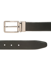 Load image into Gallery viewer, Teakwood Men's Premium Genuine Leather 2-in-1 Reversible Belt | Black & Brown Dual-Sided Natural Grain Leather | Nickel Black Rectangular Buckle | 35 mm Adjustable Belt for Formal, Casual & Office Wear