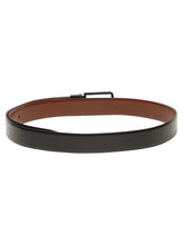 Load image into Gallery viewer, Teakwood Men's Premium Genuine Leather 2-in-1 Reversible Belt | Black & Brown Natural Grain Leather Finish | Matte Black Slim Frame Pin Buckle | Adjustable 35 mm Dress Belt for Formal, Casual, Office & Business Wear
