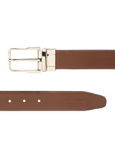 Load image into Gallery viewer, Teakwood Men's Premium Genuine Leather 2-in-1 Reversible Belt | Black & Brown Natural Grain Leather Finish |Silver Classic Angular Pin Buckle | Adjustable 35 mm Dress Belt for Formal, Casual, Office & Business Wear